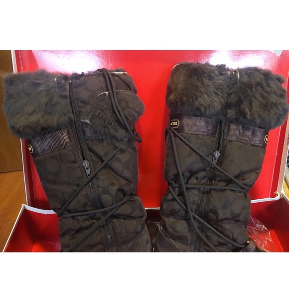 Coach Dark Brown Winter Boots - Picture 5 of 13